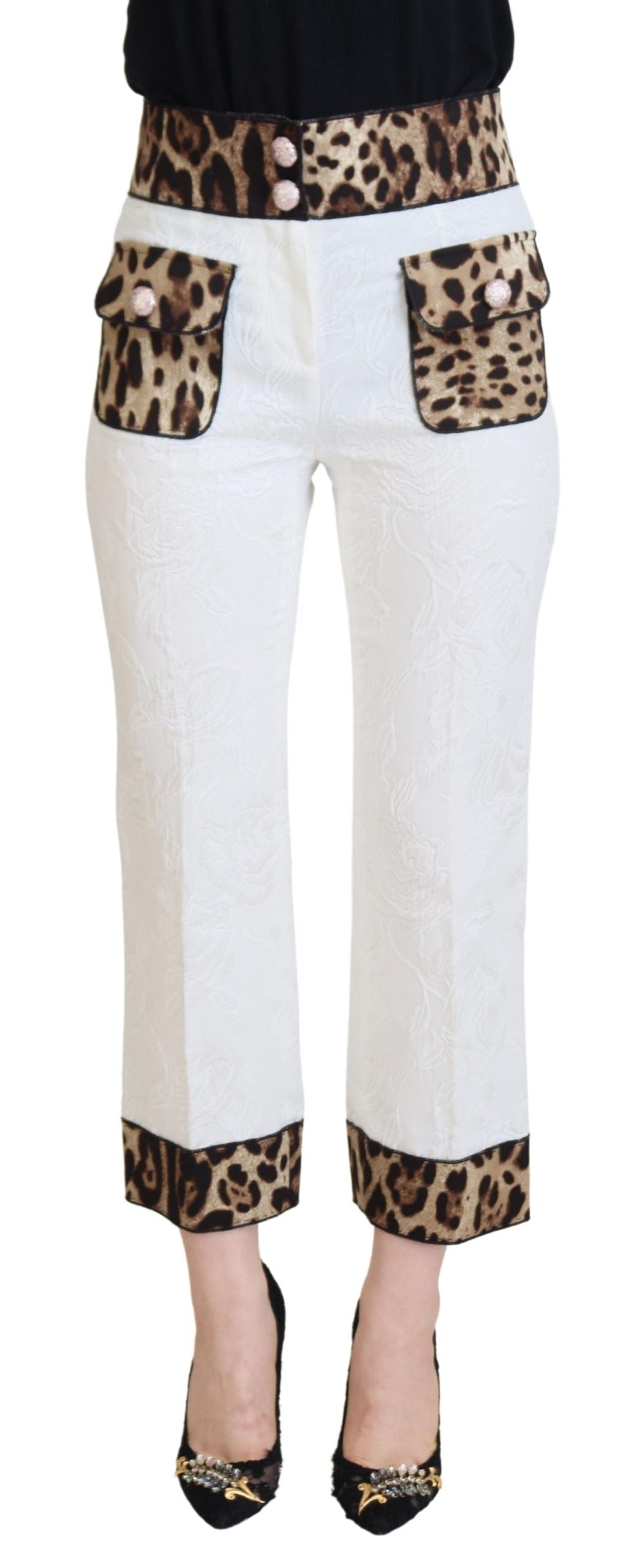Dolce &amp; Gabbana Elegant leopard print trousers for sophisticated style