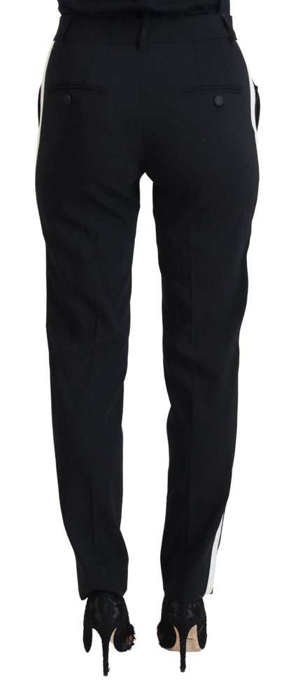 Dolce & Gabbana Schwarze Hosen mit hoher Taille für Frauen
