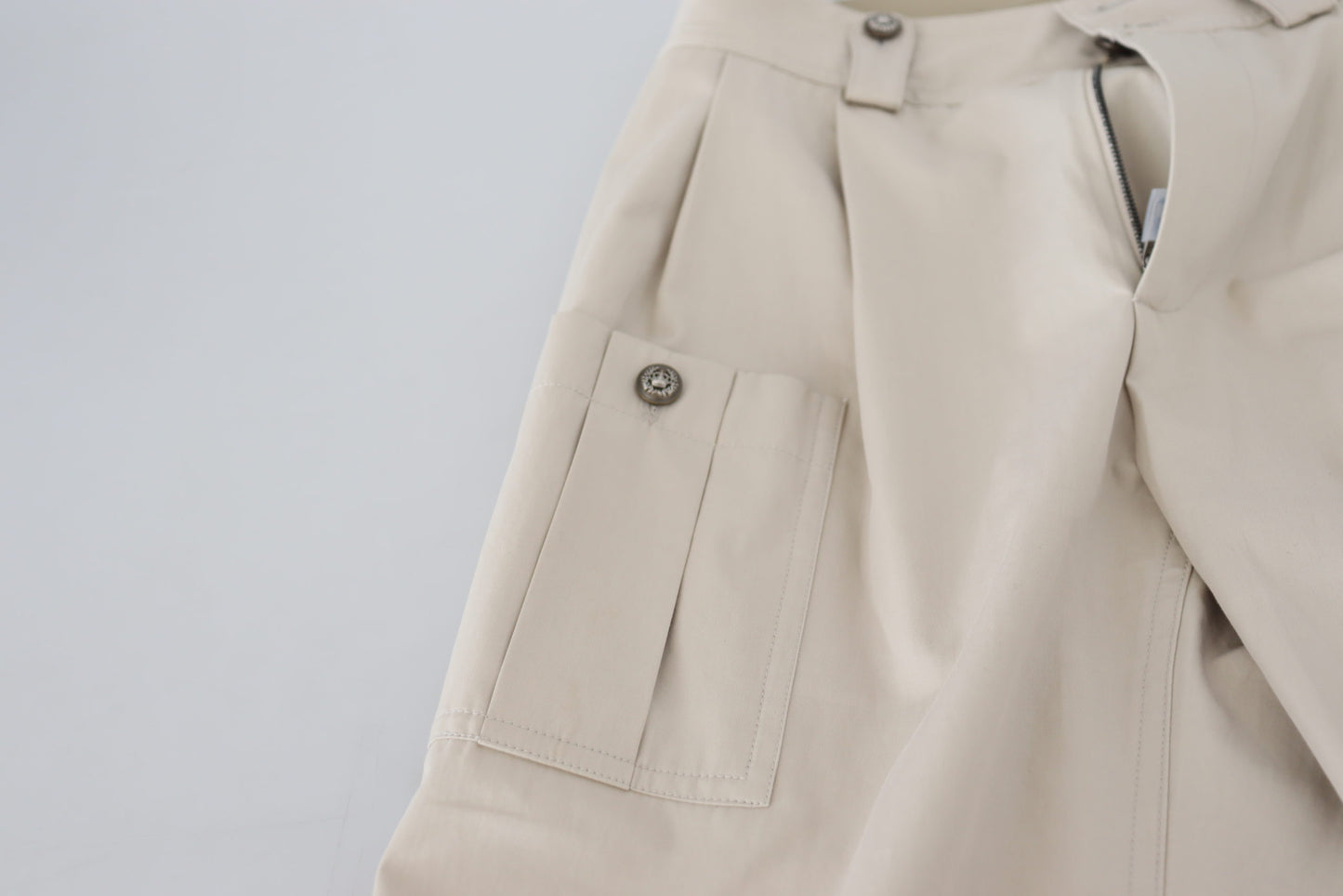 Dolce &amp; Gabbana Chic beige cotton pants for elegant comfort