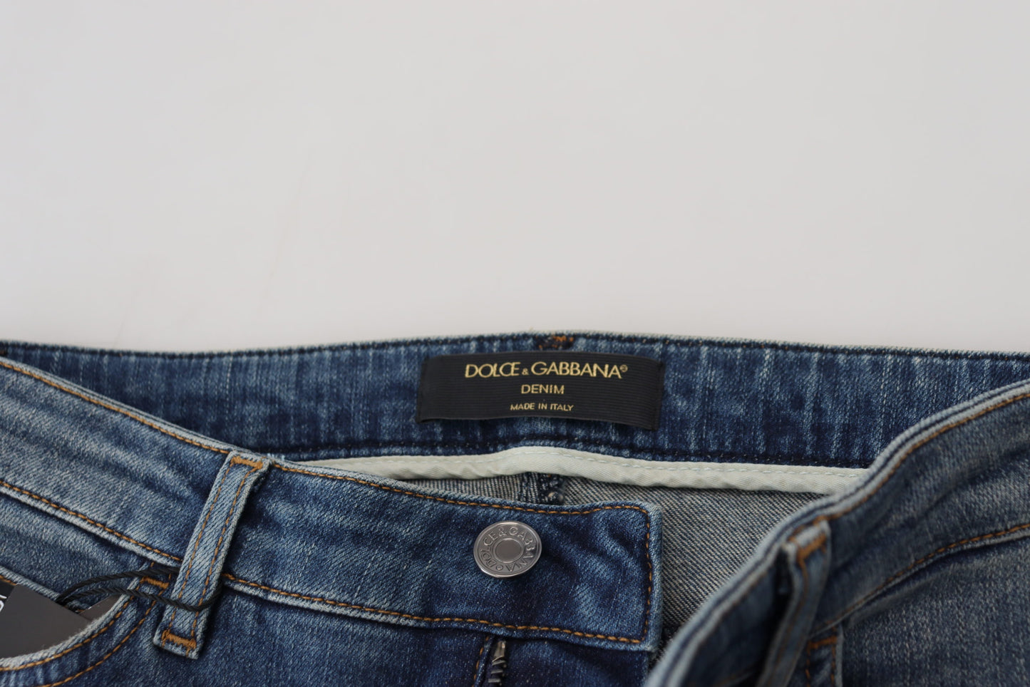 Dolce &amp; Gabbana Elegant Ripped Denim Pants - Chic Casual Wear