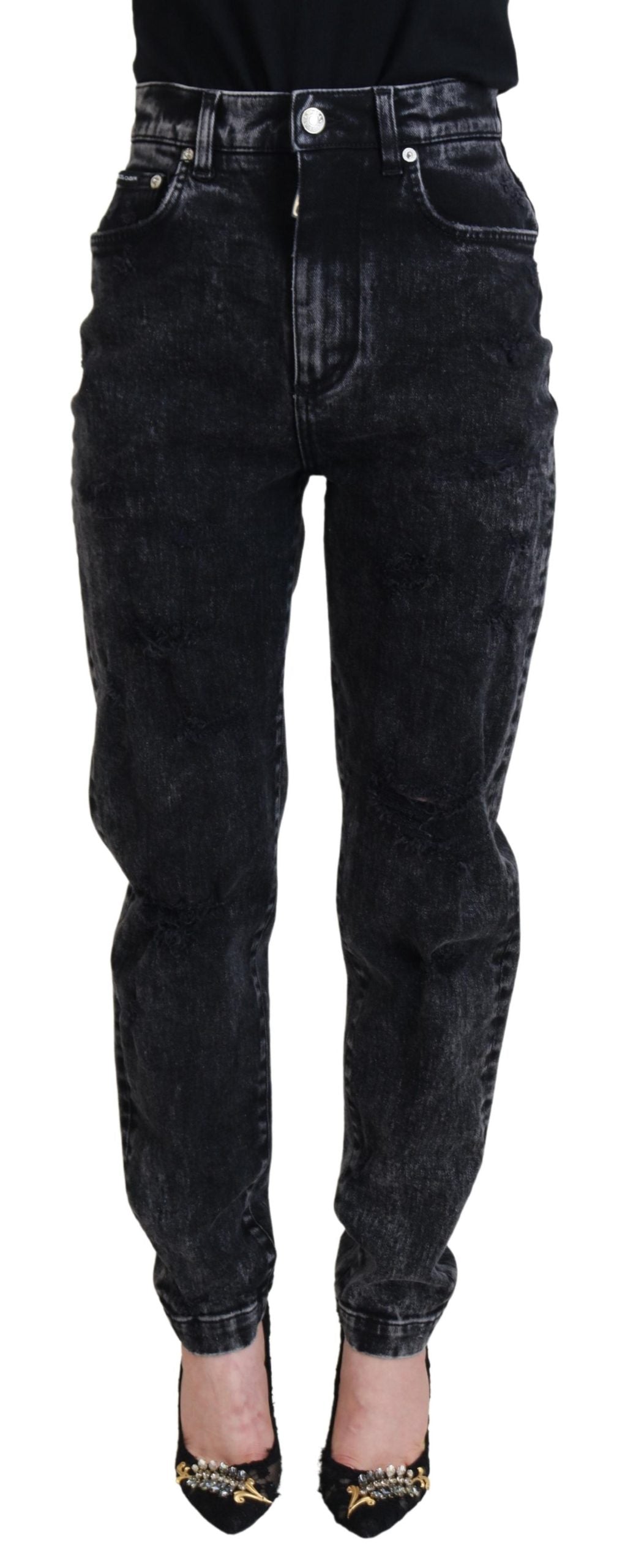 Dolce &amp; Gabbana Elegant black denim pants