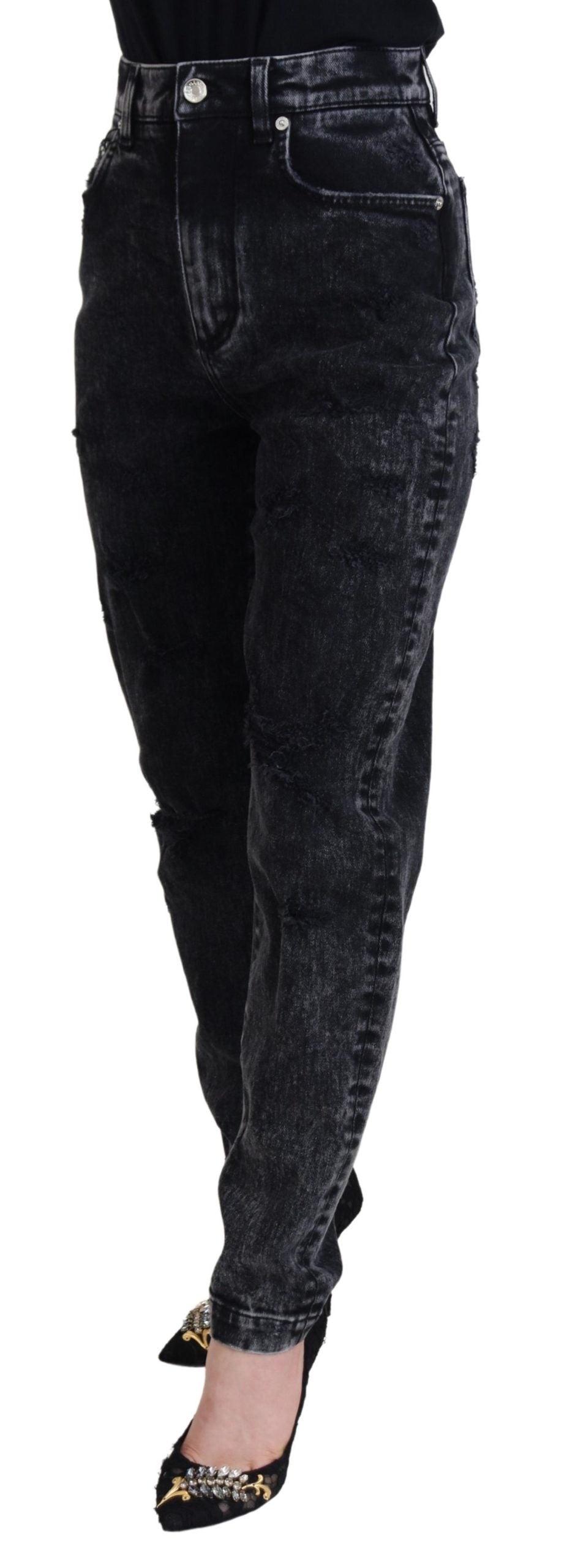 Dolce &amp; Gabbana Elegant black denim pants