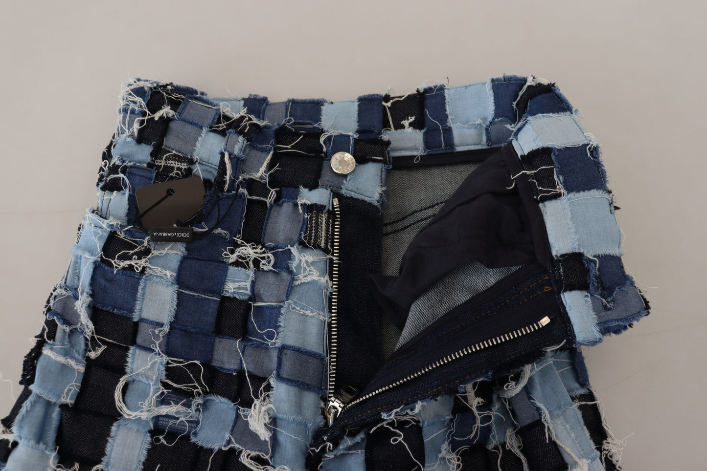 Dolce & Gabbana Multicolor Patchwork-Jeans aus Baumwolle