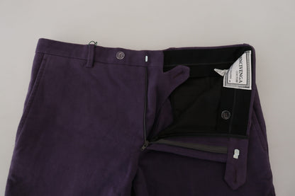 BENCIVENGA Lila Pure Cotton Tapered Herrenhosen