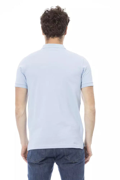 Baldinini Trend Hellblaues Baumwoll-Polohemd für Männer