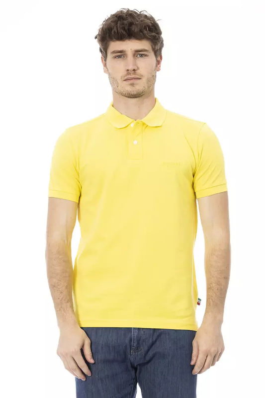 Baldinini Trend Gelbes Baumwoll-Poloshirt für Männer