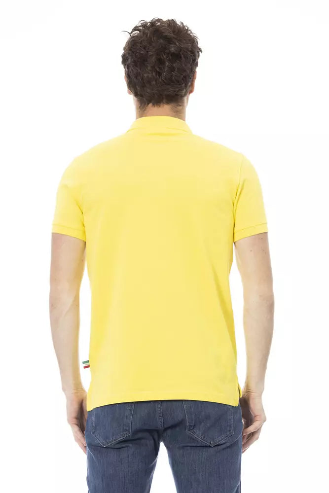 Baldinini Trend Gelbes Baumwoll-Poloshirt für Männer