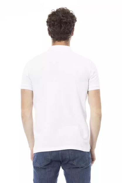 Baldinini Trend White Cotton Polo Shirt for Men