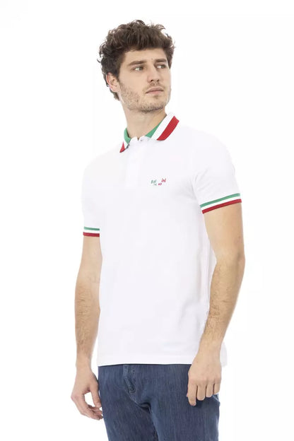 Baldinini Trend White Cotton Polo Shirt for Men