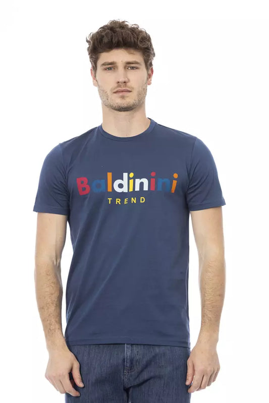 Baldinini Trend Blau Baumwolle Männer T-Shirt