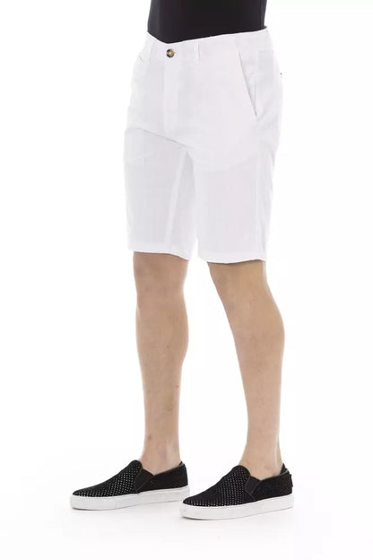 Baldinini Trend Weiße Herren-Bermudas aus Baumwolle