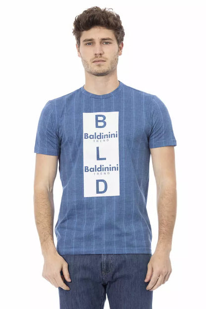 Baldinini Trend Light Blue Cotton Men's T-Shirt