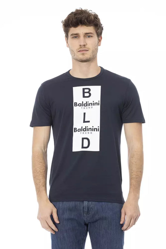 Baldinini Trend T-Shirt für Männer aus blauer Baumwolle