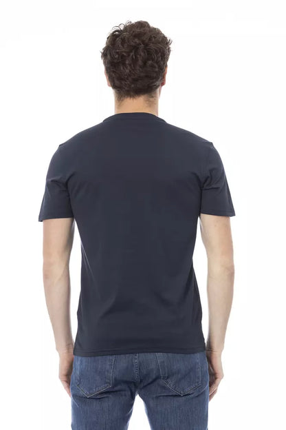 Baldinini Trend T-Shirt für Männer aus blauer Baumwolle