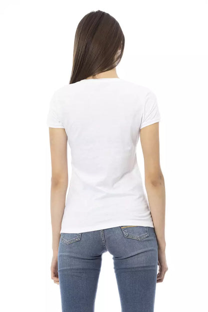 Trussardi Action Weißes T-Shirt aus Baumwolle für Frauen