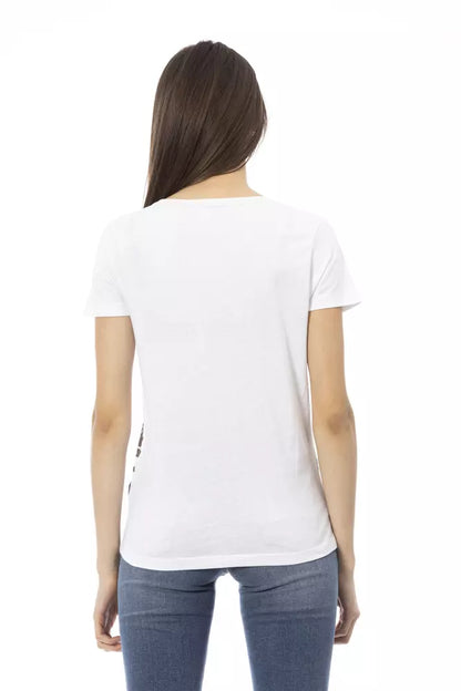 Trussardi Action Weißes T-Shirt aus Baumwolle für Frauen