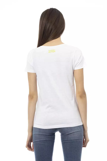 Trussardi Action Weißes T-Shirt aus Baumwolle für Frauen