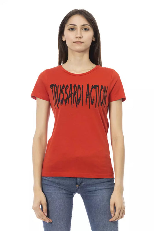 Trussardi Action "Red Cotton Top for Women"
