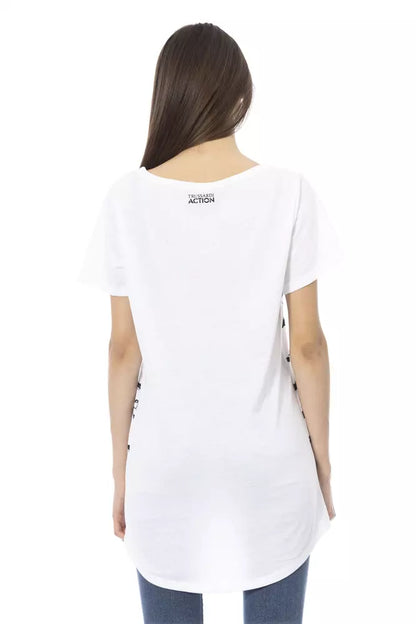 Trussardi Action Weißes T-Shirt aus Baumwolle für Frauen
