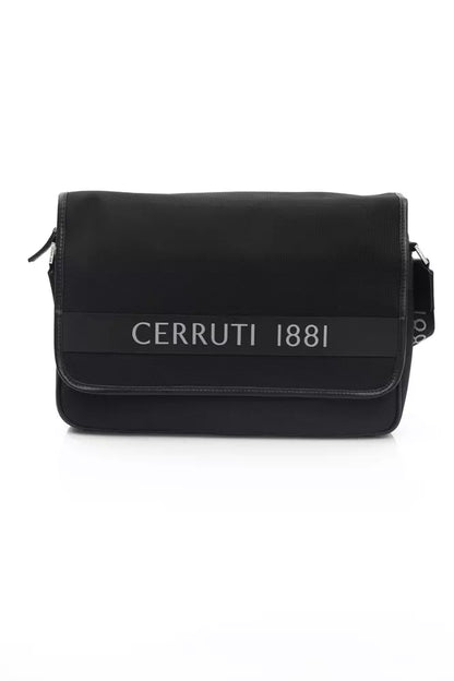 Cerruti 1881 Schwarzes Leder Männer Messenger Bag