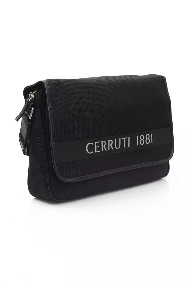 Cerruti 1881 Schwarzes Leder Männer Messenger Bag
