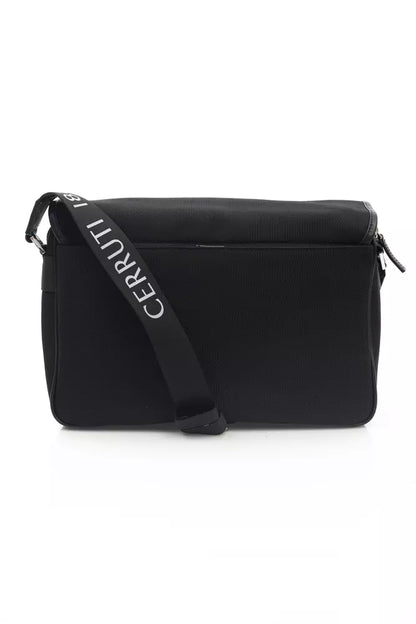 Cerruti 1881 Schwarzes Leder Männer Messenger Bag