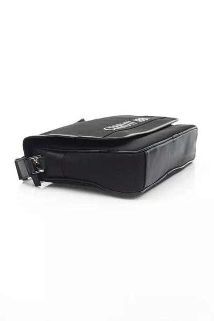 Cerruti 1881 Schwarzes Leder Männer Messenger Bag