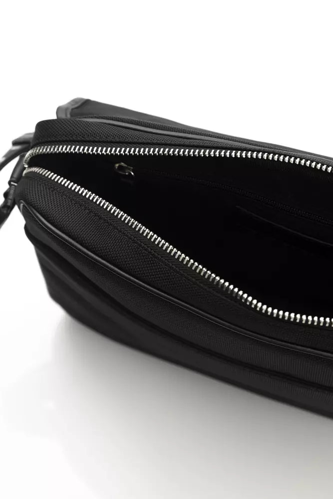 Cerruti 1881 Schwarzes Leder Männer Messenger Bag