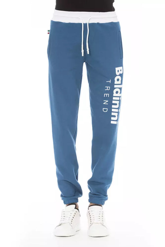 Baldinini Trend Blaue Baumwoll-Sporthose für Männer