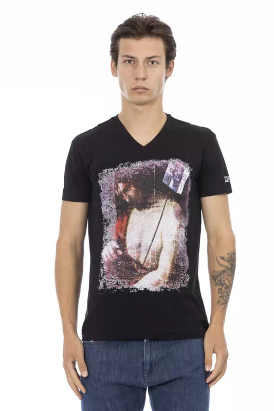 Trussardi Action Black Cotton T-Shirt for Men
