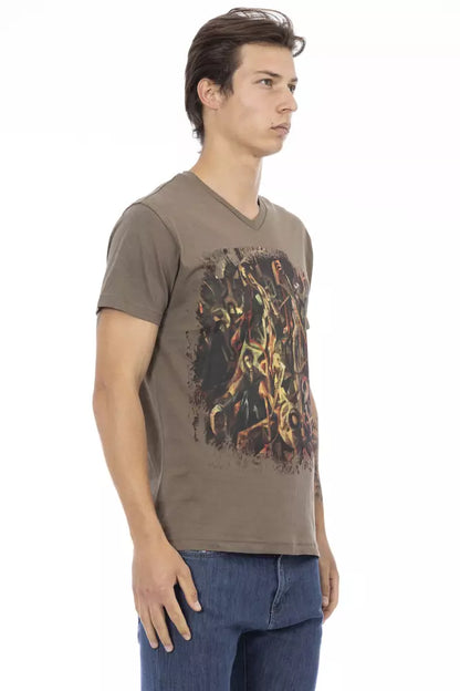 Trussardi Action Brown Cotton T-Shirt for Men