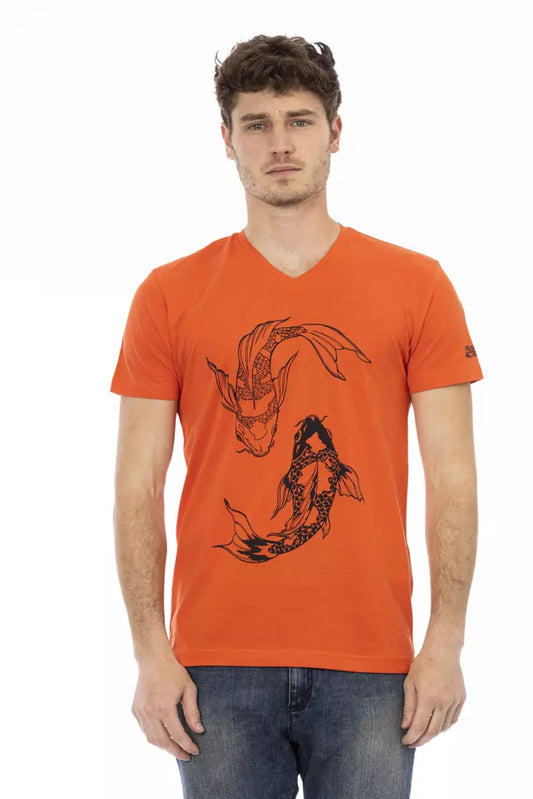 Trussardi Action Red Cotton Men's T-Shirt