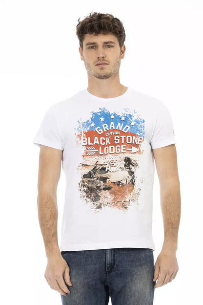 Trussardi Action T-shirt for men in white cotton