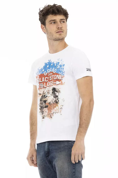 Trussardi Action T-shirt for men in white cotton