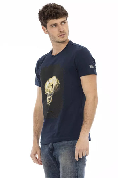 Trussardi Action T-Shirt für Männer aus blauer Baumwolle