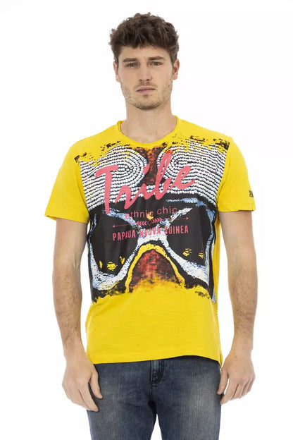 Trussardi Action Yellow Cotton Men's T-Shirt