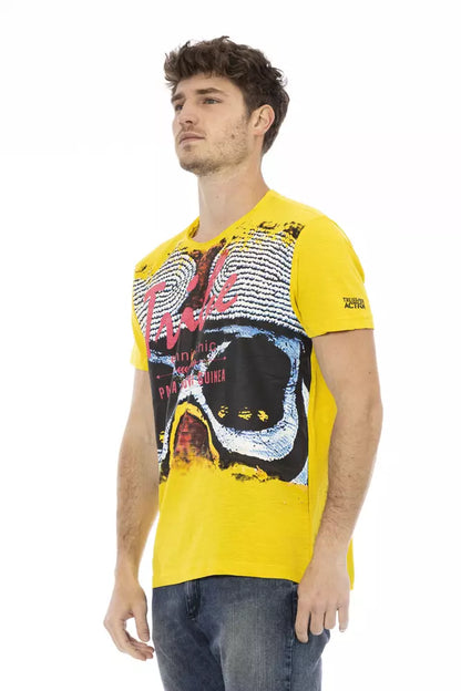 Trussardi Action Yellow Cotton Men's T-Shirt