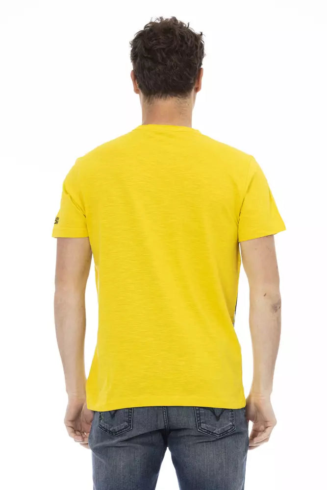 Trussardi Action Yellow Cotton Men's T-Shirt