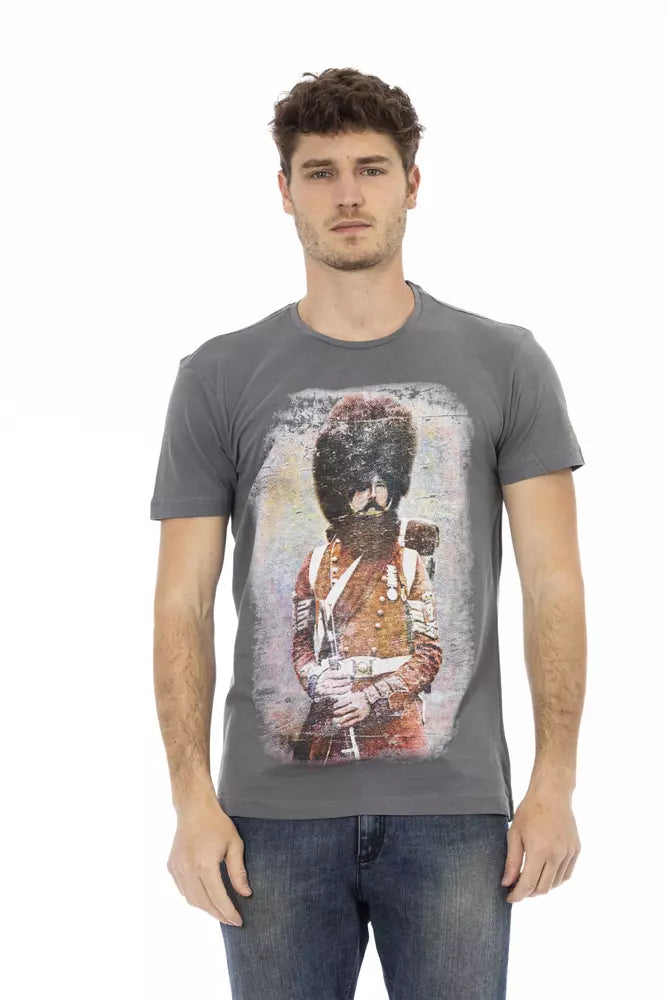 Trussardi Action Grey Cotton Men's T-Shirt