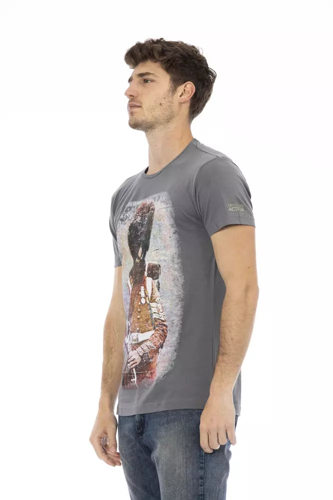 Trussardi Action Grey Cotton Men's T-Shirt