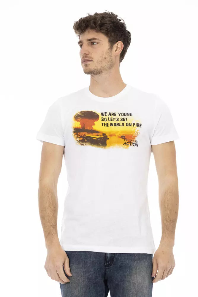 Trussardi Action White Cotton Men's T-Shirt