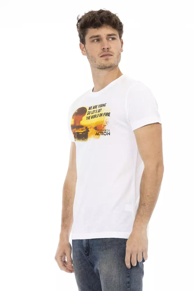 Trussardi Action White Cotton Men's T-Shirt