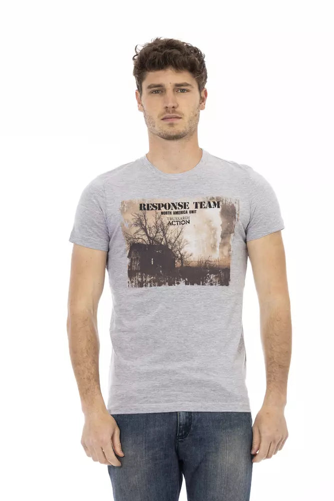 Trussardi Action Grey Cotton Men's T-Shirt