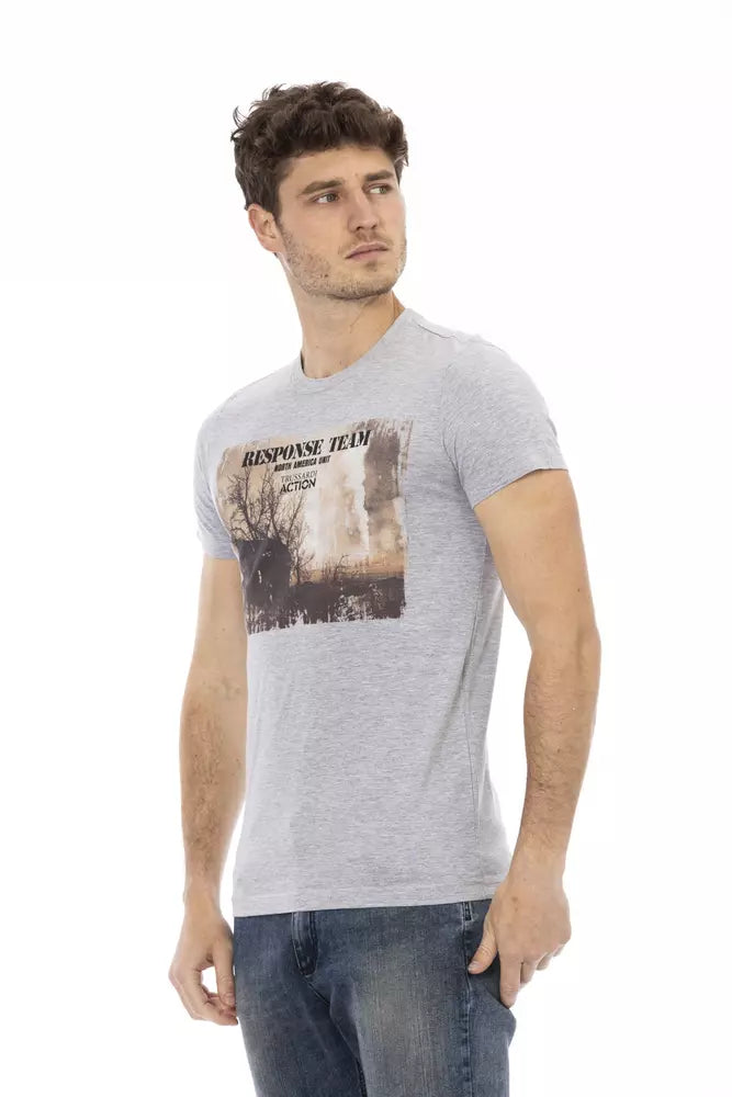 Trussardi Action Grey Cotton Men's T-Shirt
