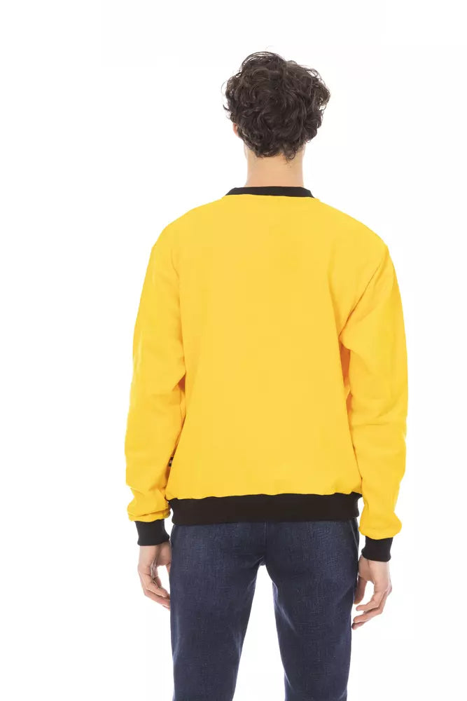 Baldinini Trend Gelber Baumwollpullover für Männer