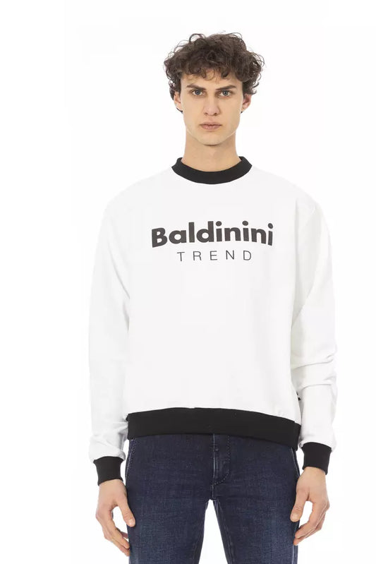 Baldinini Trend men's sweater made of white cotton
