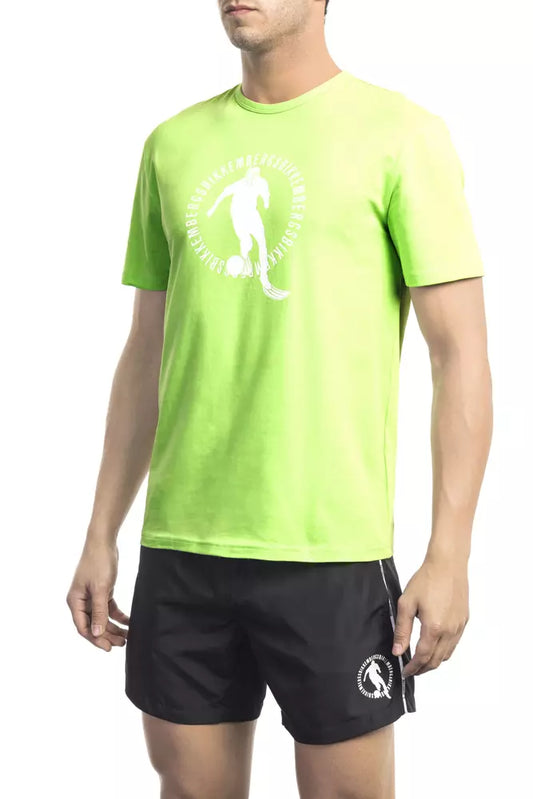 Bikkembergs Grünes Baumwolle Männer T-Shirt