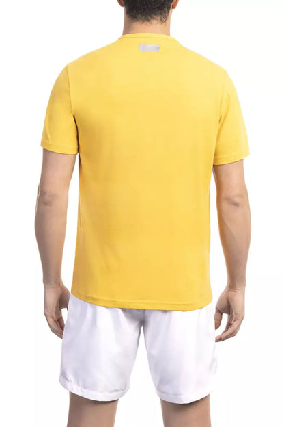 Bikkembergs Gelbes Baumwolle Männer T-Shirt