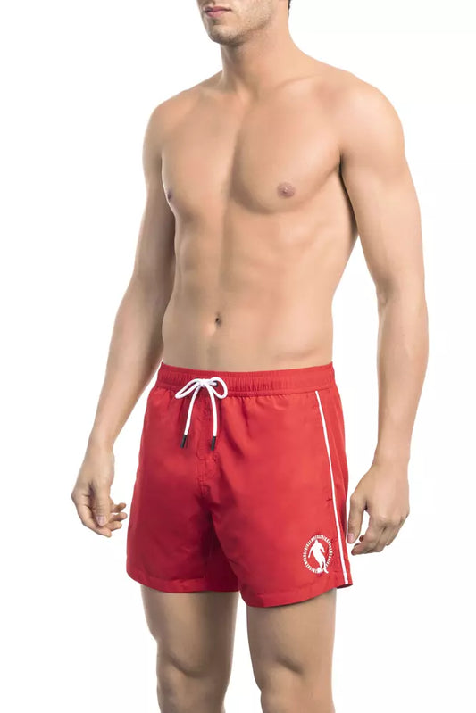 Bikkembergs Rotes Polyester Männer schwimmen kurz