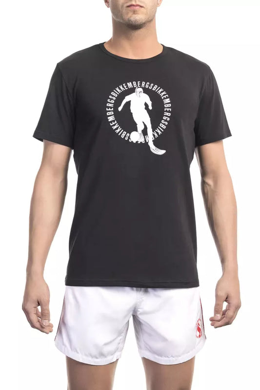 Bikkembergs Schwarzes Baumwolle Männer T-Shirt